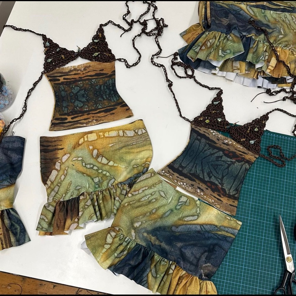 Ella Mia Bejeweled RARA Co-ord in Celtic Batik Print